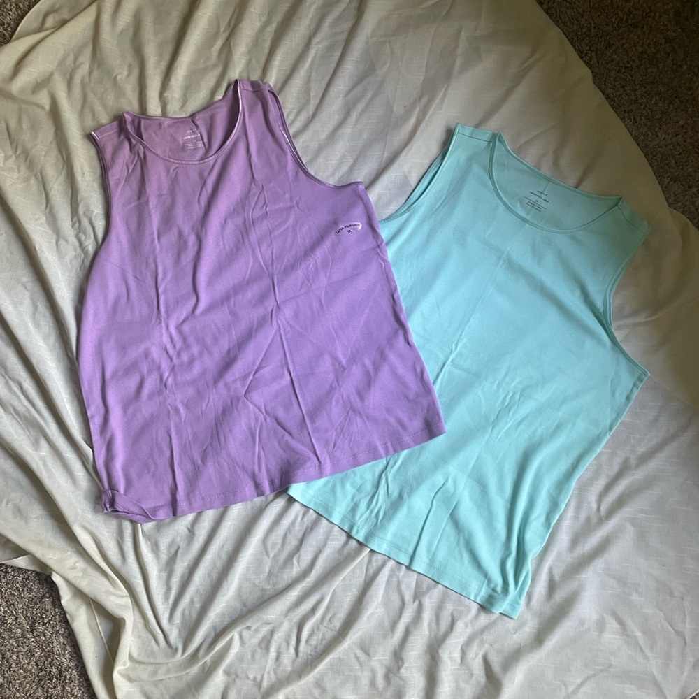 Cj banks ladies size 1 X, 2 pack, layer your look cotton tank tops